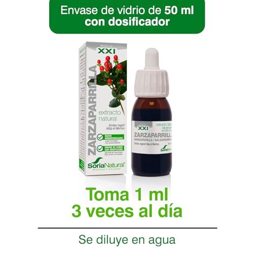 Soria Natural Zarzaparrilla Extracto en Gotas – Propiedades Diuréticas y Depurativas – Apoya la Salud del Organismo - 100% Natural – Favorece la Eliminación de Líquidos- Frasco de 50 ml.