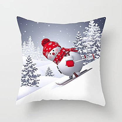 Hzb821zhup Christmas Pillowcase Xmas Santa Claus Pillowcase Skin Friendly Reusable