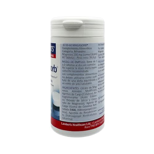Lamberts Magasorb 150 Mg, 60 Tabletas, Vanilla