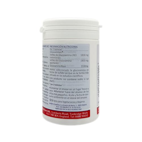 Lamberts Sulfato de Glucosamina Vegan - 120 Tabletas