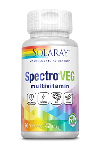 Solaray Spectro Energy! Multi-Vita-Min | Con CoQ-10, mezcla de luteína, hierbas y enzimas | Apto Para Veganos | 60 VegCaps