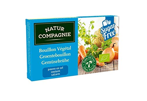 Caldo de vegetal ecológico en pastillas sin aceite de palma caja 76 g bajo en sal y sin azúcar