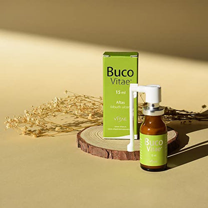 Vitae Buco Vitae 15ml | Spray aftas bucales | Cuidado garganta | Ácido hialurónico y espino amarillo | Hidratación