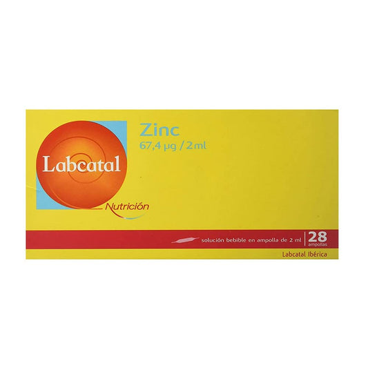Labcatal Nutrición, Zinc, 28 Amp/ 2ml, 56 mililitro, 1