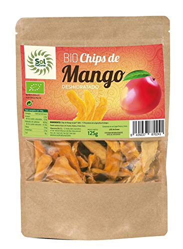 SOLNATURAL Chips DE Mango Bio 125 g, Estándar, Único