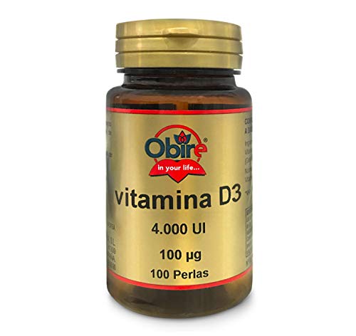 Obire | Vitamina D3 100 mcg. (4000 U.I) | Contribuye a la Absorción de Calcio y Fósforo | Favorece el Funcionamiento de las Defensas | 100 Perlas