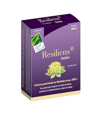 Resiliens Rodiola - 40 Cápsulas en Blíster- Contribuye a Mejorar el Estado de Ánimo - Ayuda a Reducir la Fatiga y Mantener la Claridad Mental - Extracto Patentado de Rodiola - 100% Natural