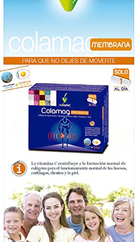 Novadiet - COLAMAG MEMBRANA con Colágeno Marino, Membrana de Huevo, Vitamina C y Zinc - Fortalece Articulaciones y Huesos, Regenera el Cartílago y Alivia el dolor, Cuidado del Bienestar - 30 cápsulas