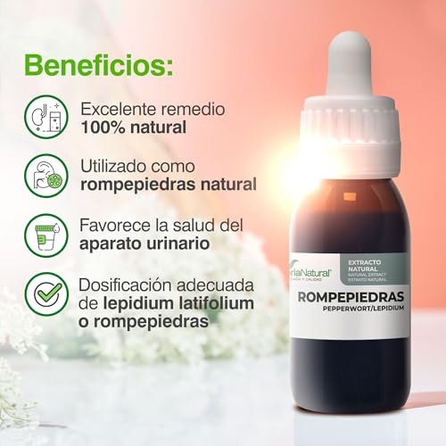 Soria Natural Rompepiedras Extracto - Diurético Natural - Apoya la Función Renal, Ayuda a Prevenir y Tratar Cálculos Renales - 100% Puro - Suplemento para la Salud del Riñón -