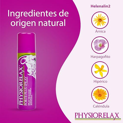 Physiorelax - Forte Plus, Spray de Fácil Aplicación, Con Ingredientes de Origen Natural - 150 ml