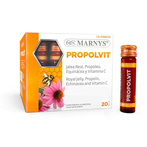 Propolvit 20 viales bebibles - Para las Defensas y Energía - Con Jalea Real, Propóleo purificado, Equinácea y vitamina C