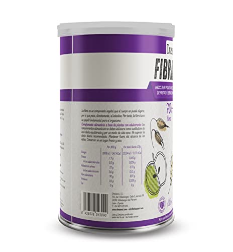 DRASANVI Fibramax l Combinación de Fibra Soluble e Insoluble l con Manzana, Fibra de trigo, Ispágula y Fibra de avena |Fundamental para el Tránsito Intestinal l Saciante