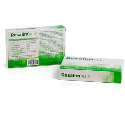Resalim PLUS - Complemento Alimenticio para Ayudar a Metabolizar Bebidas y Alimentos, Ayuda a disminuir el cansancio y la fatiga - 10 Comprimidos