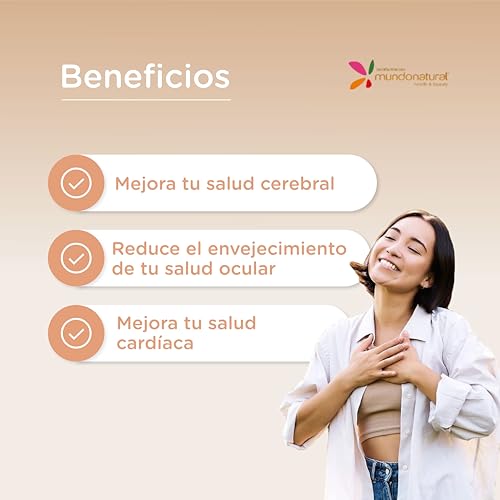 Mundo Natural - Oleomega 3 DHA | Omega 3 Capsulas en Perlas | Omega 3 EPA y DHA + Vitamina E | Omega-3 1000mg de DHA | Aceite de Pescado Omega 3 para Funcionamiento Normal de Vision y Cerebro
