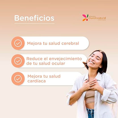 Mundo Natural - Oleomega 3 DHA | Omega 3 Capsulas en Perlas | Omega 3 EPA y DHA + Vitamina E | Omega-3 1000mg de DHA | Aceite de Pescado Omega 3 para Funcionamiento Normal de Vision y Cerebro