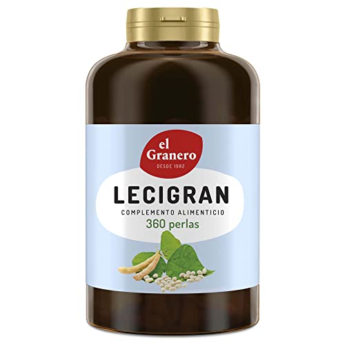 El Granero Integral - Lecigran - 360 Perlas - 720 mg - Elaborado con Lecitina de Semillas de Soja- Alto Contenido en Fosfolípidos - Ayuda a Enriquecer la Alimentación