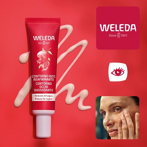 Weleda - Contorno de Ojos Reafirmante de Granada Reduce las Arrugas las Ojeras y las Bolsas Reafirma e Ilumina con Aceite de Granada y Péptidos de Raíz de Maca Tratamiento Natural - 12 ml