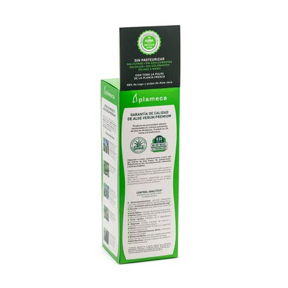 PLAMECA - Aloe Verum Premium, Aloe Vera Bebida, Jugo, Zumo, Sin Pasteurizar, Sin Edulcorantes, en Frío, Ayuda a la Salud Gastrointestinal, el Sistema Inmunitario y ante la Fatiga, Sabor Puro - 1 L