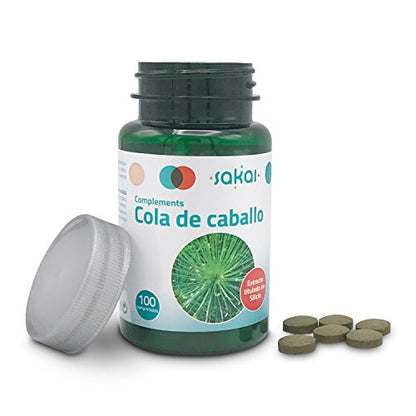 Sakai – Cola de caballo Sin sabor en comprimidos (diurético natural, remineralizador, fuente natural de silicio orgánico)