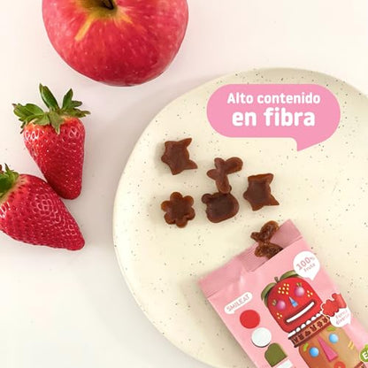 Smileat TRIBOO - Snack de Frutas Triboo de Fresa y Manzana, Ingredientes Naturales - 25g