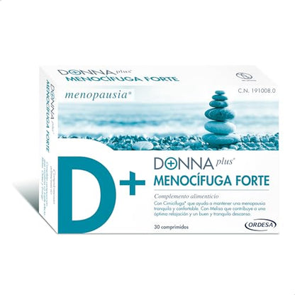 DONNAPLUS Menocífuga Forte | 30 Comprimidos | Complemento Alimenticio para la Mujer en Edad de Menopausia con Melisa y Vitaminas