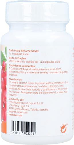Naturlider - Berberina, Complemento Alimenticio a Base de Berberina y Cromo - 30 cápsulas