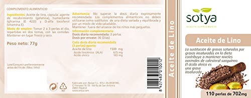 Sotya Aceite de lino perlas 702mg 110 unidades