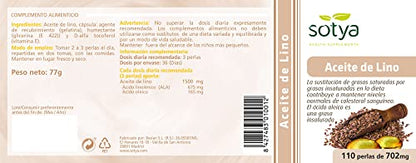 Sotya Aceite de lino perlas 702mg 110 unidades