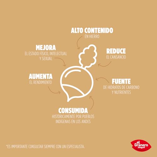 El Granero Integral - Maca Bio - 60 Cápsulas - Apto para Veganos - Complemento Alimenticio Elaborado a Base de Polvo de Raíz de Maca Ecológica - Energía y Vitalidad
