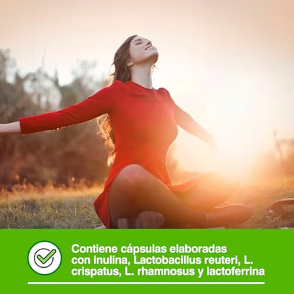 Soria Natural Probicand - Con Inulina, Lactobacillus Reuteri, L Crispatus, L Rhamnosus y Lactoferrina – Ayuda a Mantener el Equilibrio de la Flora y Microbiota Vaginal- Caja con 20 cápsulas de 545 mg