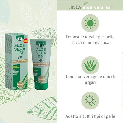 ESI Aloe Vera Gel - Gel Con Olio di Argan Idratante e Nutriente, 200ml