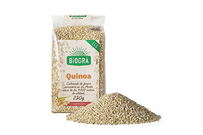 BIOGRÁ - Semillas de Quinoa, Apto para Veganos, Sin Sal, Sin Azúcares, 250g