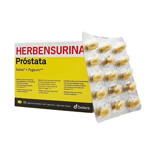 DEITERS - Herbensurina Próstata 60 Cápsulas, Cuidado de la Próstata y Función Urinaria, Hombres + 45 Años, Solución Natural con Sabal y Pygeum
