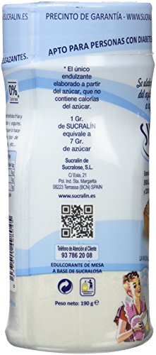 Sucralin Granulado para Diabeticos, 190 gr, 190 gramo, 1