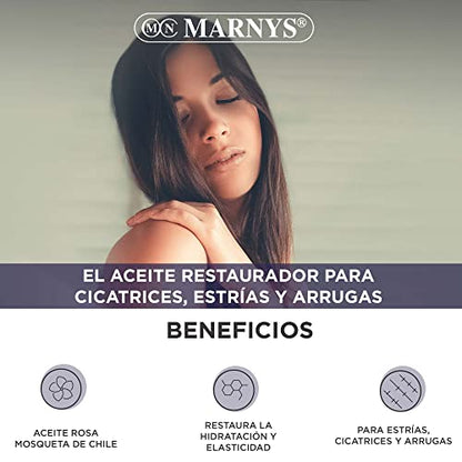 Marnys Aceite Regenerador Rosa Mosqueta 100% Vegetal, 50ml