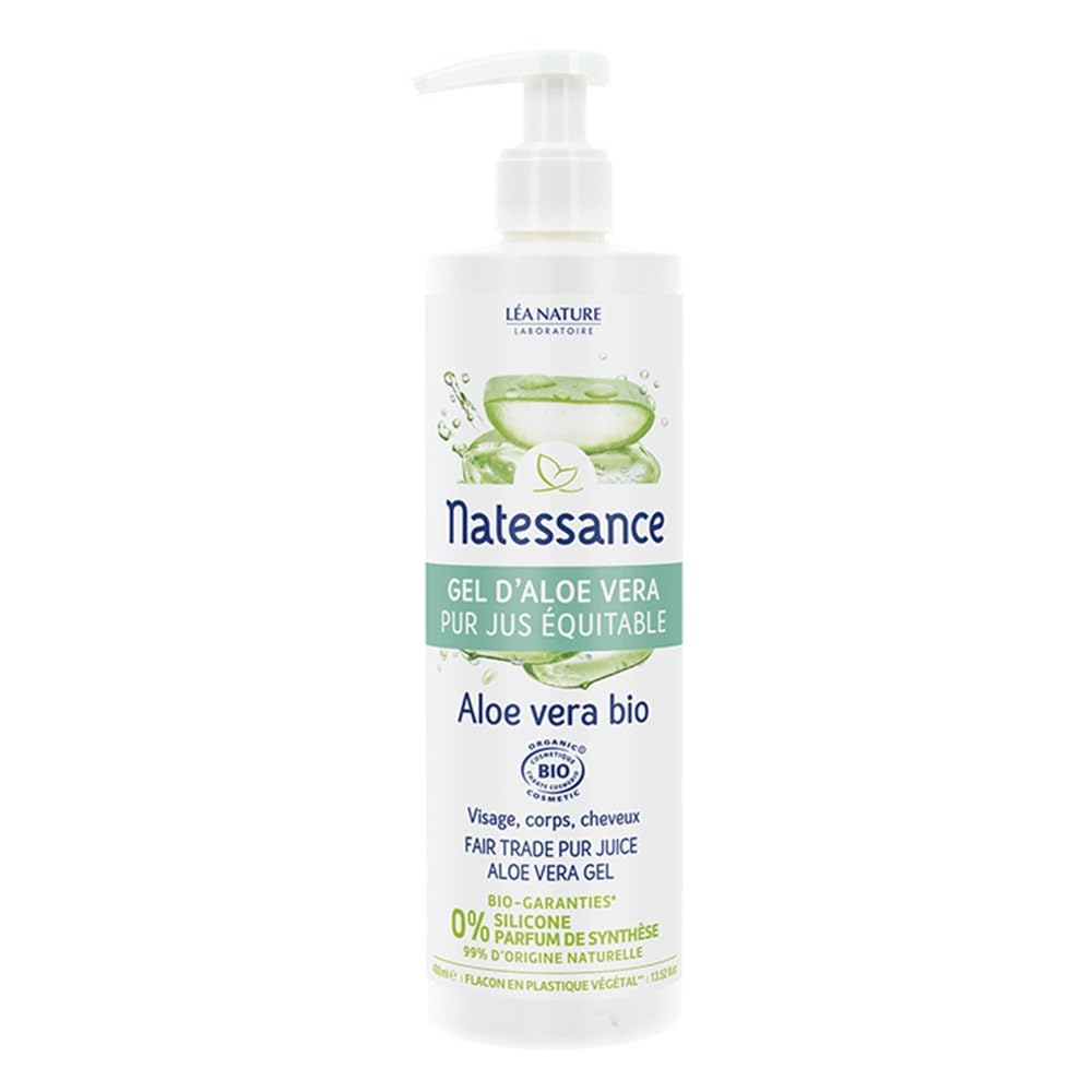 Natessance Gel de Aloe Vera Puro Zumo Ecológico de Comercio Justo 400 ml