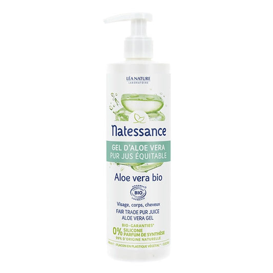 Natessance Gel de Aloe Vera Puro Zumo Ecológico de Comercio Justo 400 ml