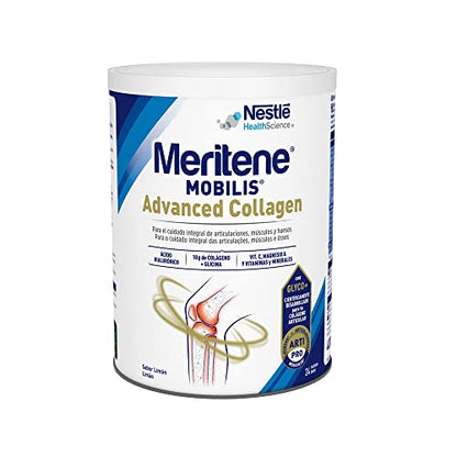 Meritene | Mobilis Advanced Collagen | Suplemento Nutricional | Para el Cuidado de Articulaciones Músculos y Huesos | Colágeno y Vitaminas | Formato en Polvo | Sabor Limón | 24 Raciones | 400 gr