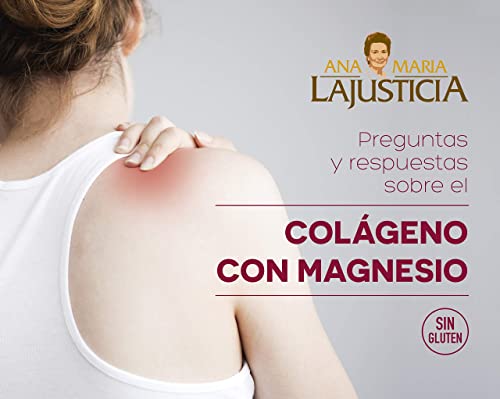 Ana Maria Lajusticia - Colágeno con magnesio y vit c – 350 gramos (sabor fresa) articulaciones fuertes y piel tersa. Regenerador de tejidos con colágeno hidrolizado tipo 1 y 2.