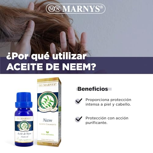 MARNYS Aceite Puro de Neem 100% Natural 15ml