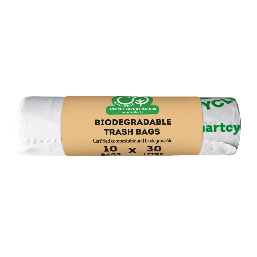 Smart Cycle | Bolsas Compostables para Residuos | Biodegradable | Almidón de Maíz 30L x 10