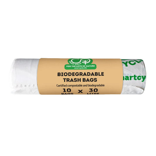 Smart Cycle | Bolsas Compostables para Residuos | Biodegradable | Almidón de Maíz 30L x 10