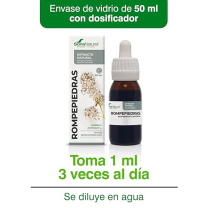 Soria Natural Rompepiedras Extracto - Diurético Natural - Apoya la Función Renal, Ayuda a Prevenir y Tratar Cálculos Renales - 100% Puro - Suplemento para la Salud del Riñón -