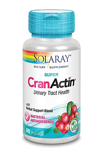 SOLARAY® CranActiN® (Arándano rojo) .60 VegCaps Concentrado de arándano rojo con vitamina C. Sin gluten. Apto para veganos.