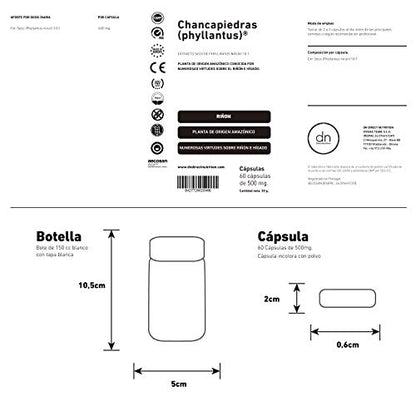 CHANCAPIEDRAS ( PHYLLANTUS) 60 CAPSULAS | DN DIRECT NUTRITION , CÁLCULOS RENALES, PROTECCIÓN RIÑÓN