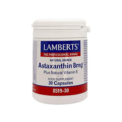 Lamberts Astaxantina 8mg con Vitamina E - 30 Cápsulas