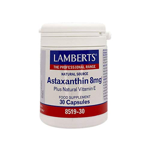 Lamberts Astaxantina 8mg con Vitamina E - 30 Cápsulas