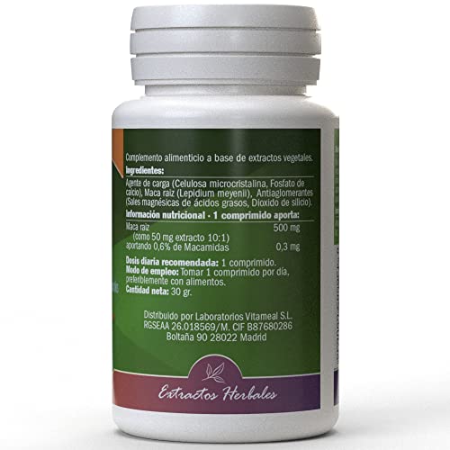 NaturBite Maca Negra 500mg. Extracto de raíz de maca negra de alta concentración, soporta mayor resistencia y aporta energía.