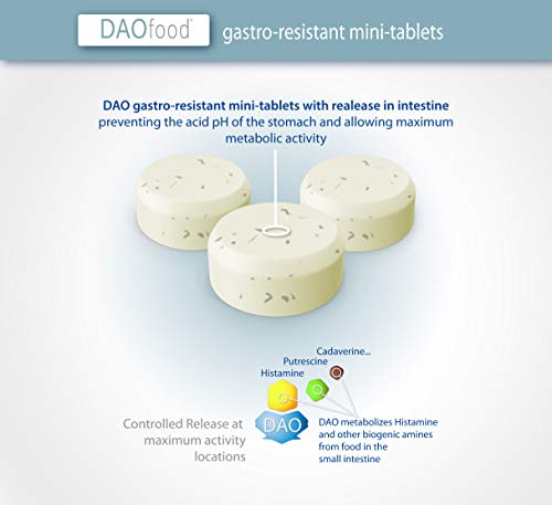 DAOfood - Manejo del Déficit de DAO - Dispensador 60 Mini Comprimidos Gastrorresistentes - Enzima DAO