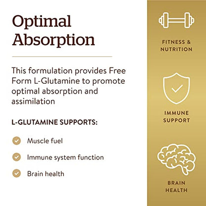 Solgar L-Glutamina 1000 Mg, Cápsula blanda, Envase de 60 Comprimidos